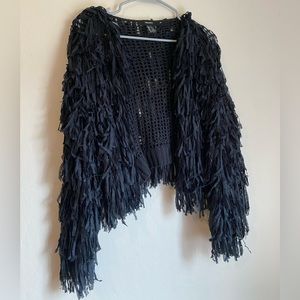 Black shaggy jacket